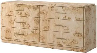 Jackson Burl 6-Drawer Dresser - Tulsi Home - Brown