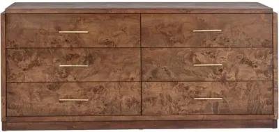 Jackson Burl 6-Drawer Dresser - Tulsi Home - Brown