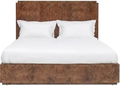 Jackson Burl Bed - Tulsi Home - Brown