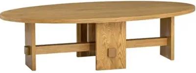 Federico Oval Oak Coffee Table - Honey - Tulsi Home - Brown