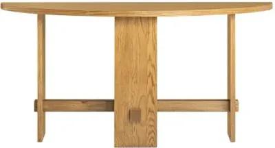 Federico Demilune Oak Console Table - Honey - Tulsi Home - Brown