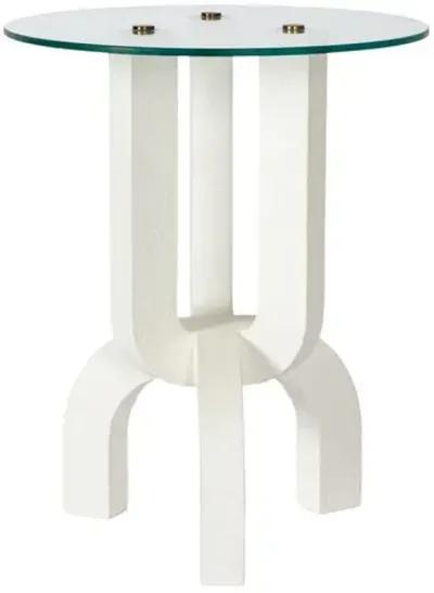 Alfie Side Table - White Plaster - Tulsi Home