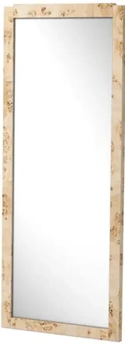 Jackson Burl Floor Mirror - Tulsi Home - Beige