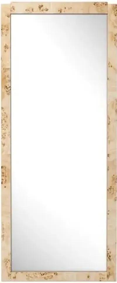 Jackson Burl Floor Mirror - Tulsi Home - Beige