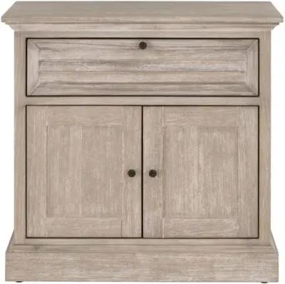 August 1-Drawer/2-Door Nightstand - Natural Gray Acacia