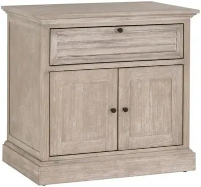 August 1-Drawer/2-Door Nightstand - Natural Gray Acacia