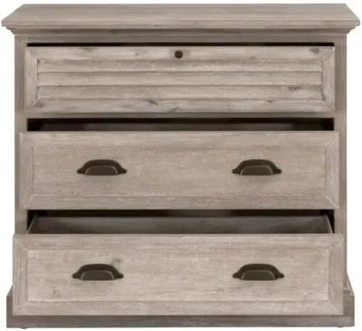 August 3-Drawer Nightstand - Natural Gray Acacia