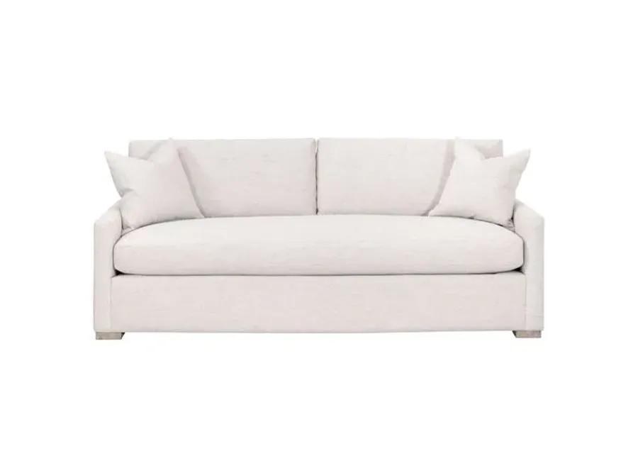 Remy 86" Slim Arm Queen Sleeper Sofa - Performance Stone Basketweave