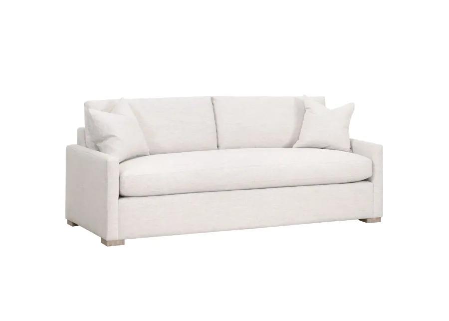 Remy 86" Slim Arm Queen Sleeper Sofa - Performance Stone Basketweave