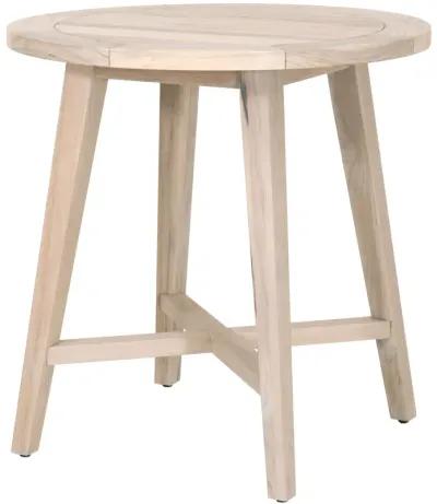 Easton Outdoor 36" Round Counter Table - Gray Teak - Brown