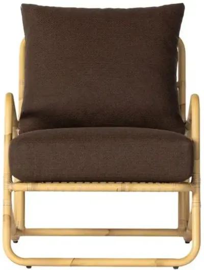 Michelle Outdoor Chair - Natural Faux Rattan/Brown