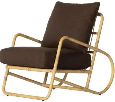 Michelle Outdoor Chair - Natural Faux Rattan/Brown