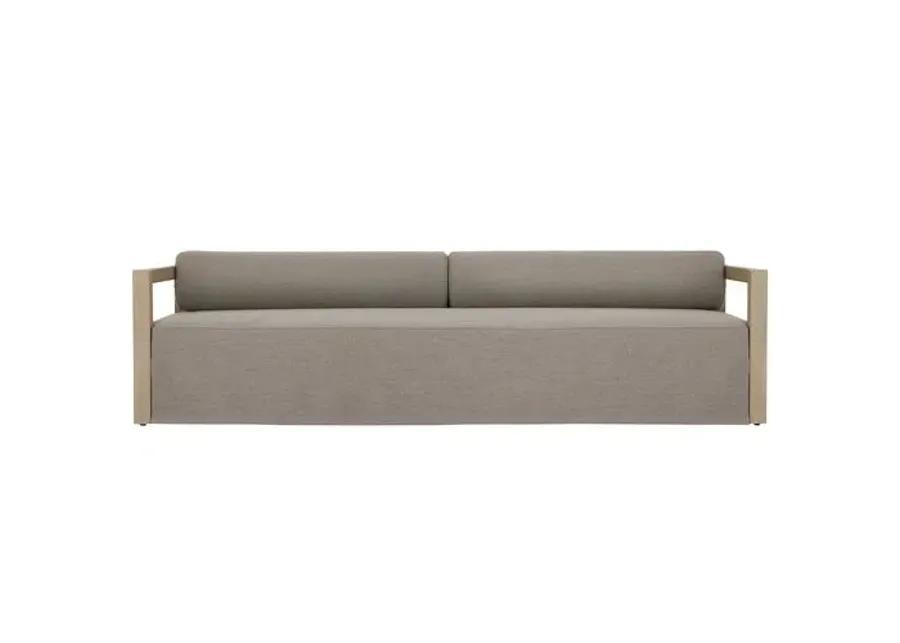 Bondhi Oudoor Sofa - Washed Brown Teak/Grey