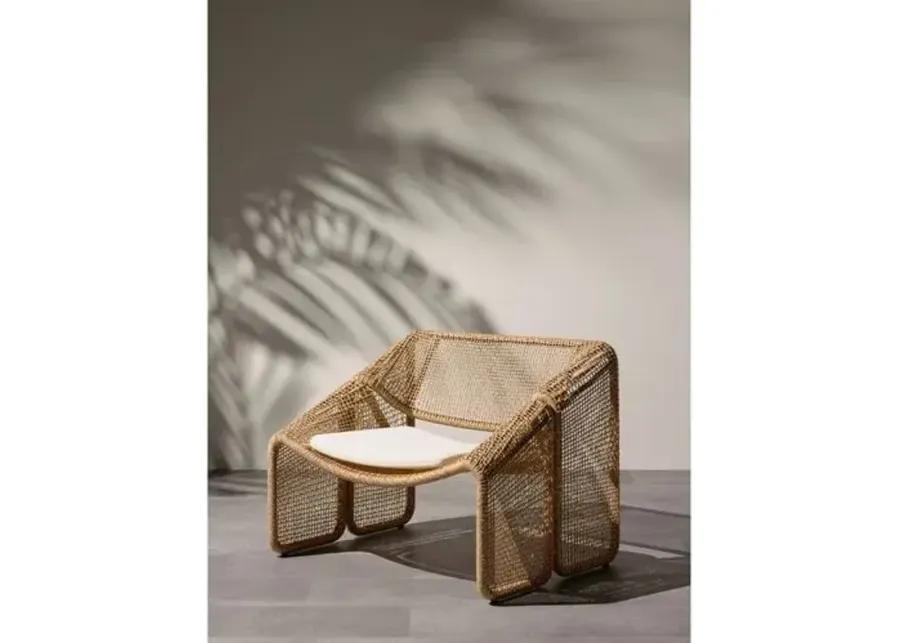 Kalia Outdoor Chair - Faux Hyacinth/Ivory - Brown