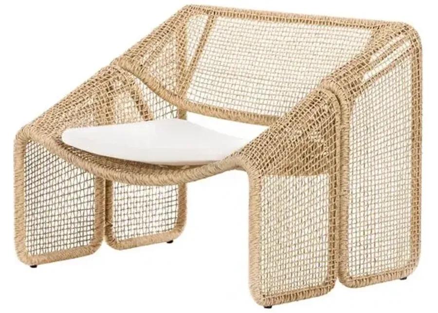 Kalia Outdoor Chair - Faux Hyacinth/Ivory - Brown