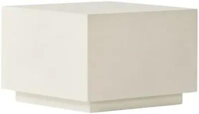 Aspen Outdoor Cube/Side Table - White Concrete