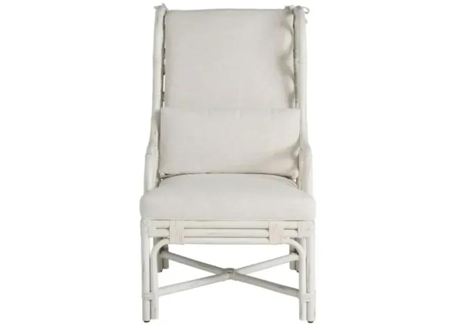 Coastal Living Marino Armchair - White Rattan/Snow