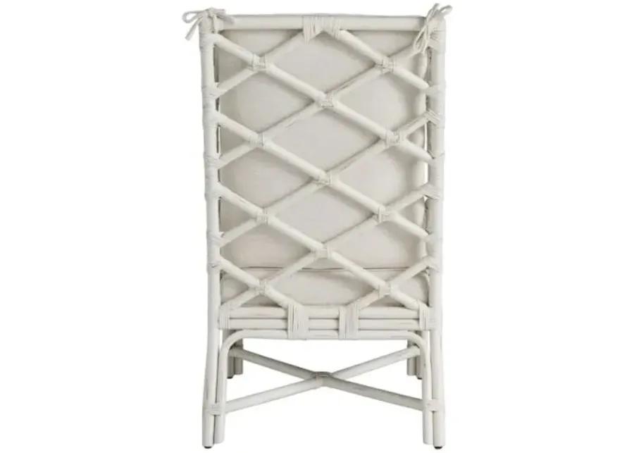 Coastal Living Marino Armchair - White Rattan/Snow