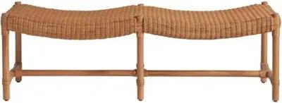 Coastal Living Marino Bench - Natural Rattan - Brown