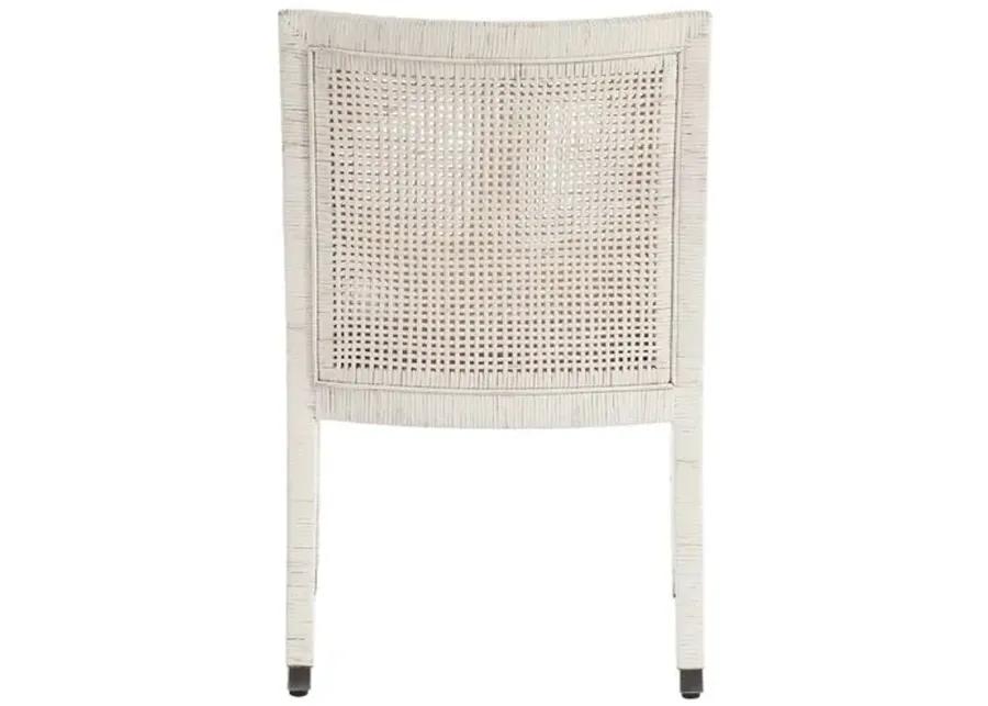 Coastal Living Marino Dining Chair - White Rattan/Snow