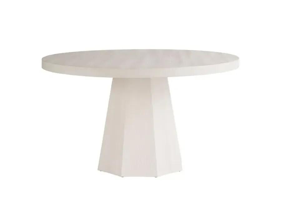 Coastal Living Marino Round Extension Dining Table - White Sand