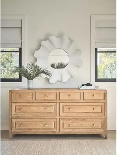 Coastal Living Marino Scallop Wall Mirror - White