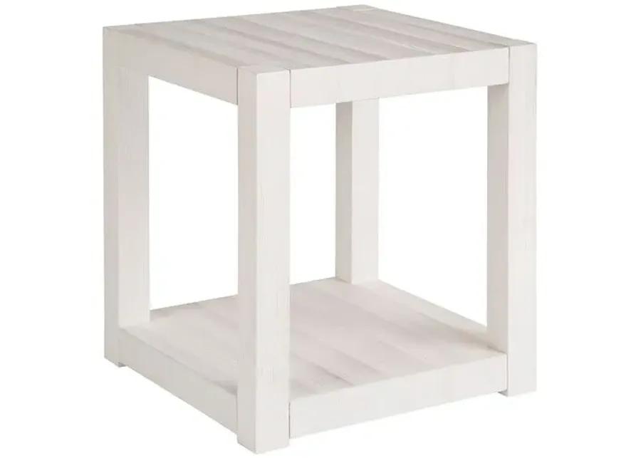 Coastal Living Marino Square End Table - White Sand