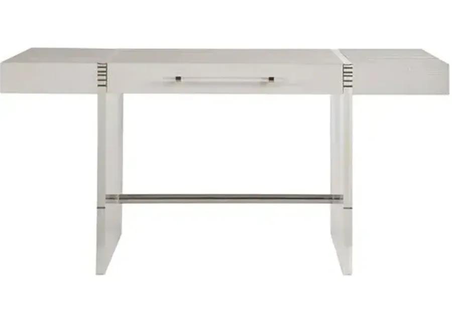 Coastal Living Marino Writing Desk - White Sand/Acrylic