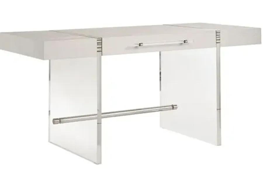 Coastal Living Marino Writing Desk - White Sand/Acrylic