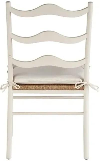 Set of 2 Coastal Living Marino Wavy Armchairs - Sea Salt/Snow - White