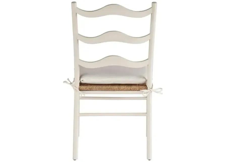 Set of 2 Coastal Living Marino Wavy Side Chairs - Sea Salt/Snow - White