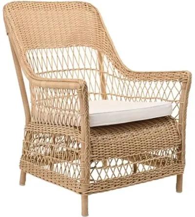 Dawn Outdoor Lounge Chair - Natural/ White - Sika Design - Brown