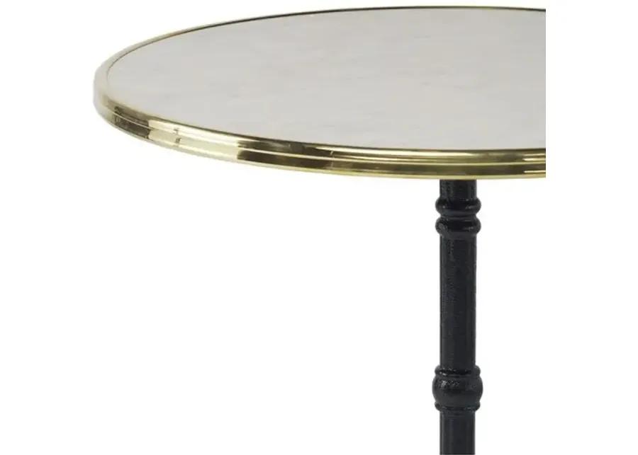 Parisian Outdoor Faux Marble Bistro Table - Sika Design - Black