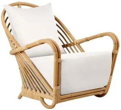 Rattan Lounge Chair - Natural/White - Sika Design - Handcrafted - Brown