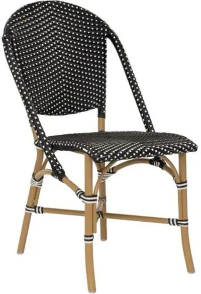 Sofie Outdoor Bistro Chair - Ecru/Black - Sika Design