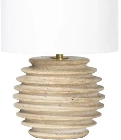 Thea Travertine Mini Table Lamp - Natural - Regina Andrew - Multi