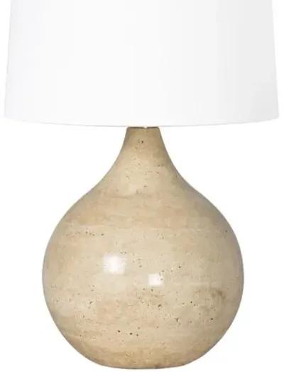 Noa Travertine Mini Table Lamp - Natural - Regina Andrew - Multi