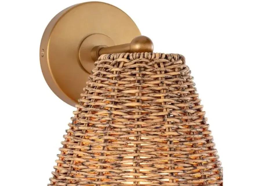 Kismet Hanging Wall Sconce - Natural/Brass - Regina Andrew - Gold