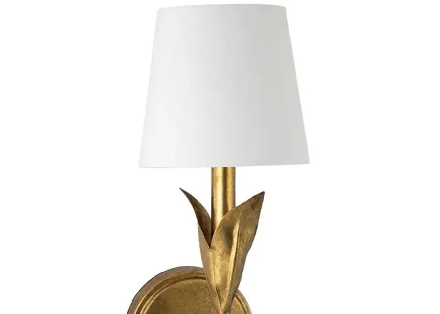 River Reed Single Wall Sconce - Regina Andrew - Gold