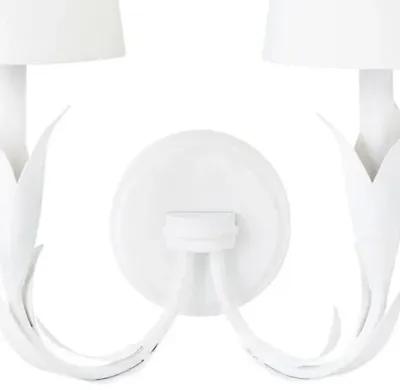 River Reed Double Wall Sconce - Regina Andrew - White