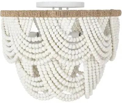 Coastal Living Lorelei Wood Beaded Flush Mount - Regina Andrew - White