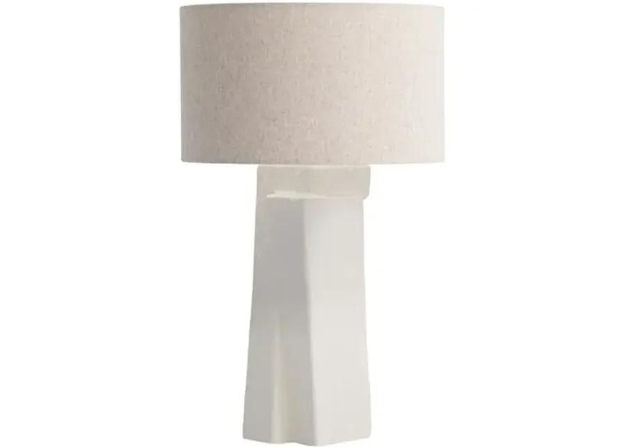 Jules Plaster Table Lamp - White - Tulsi Home