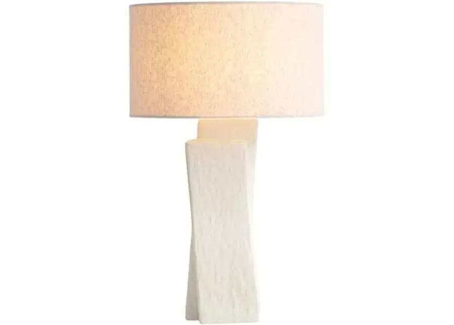 Jules Plaster Table Lamp - White - Tulsi Home