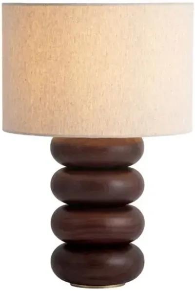 Hugo Table Lamp - Walnut - Tulsi Home - Brown