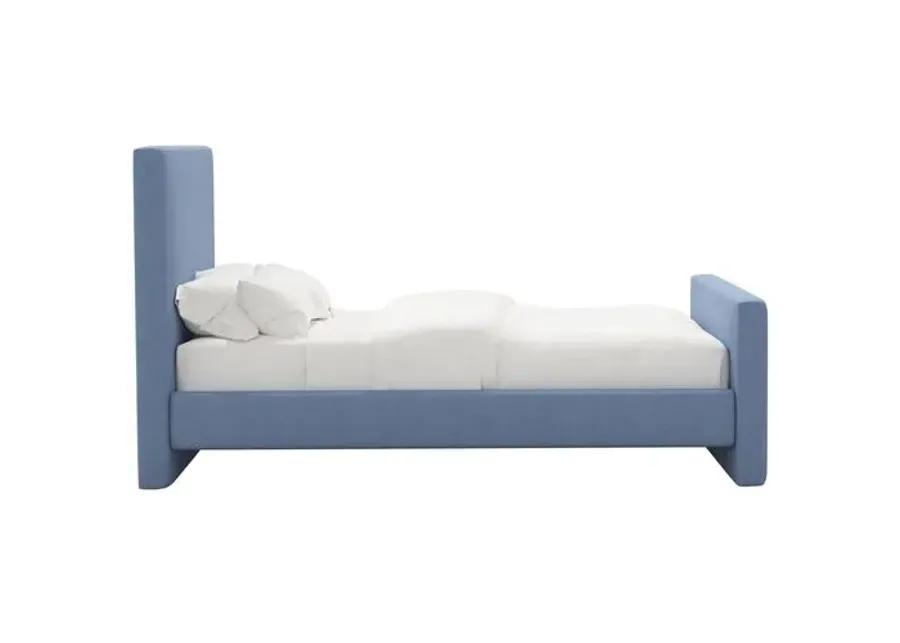 Lenora Platform Bed - Linen - Blue, Upholstered, Comfortable & Durable