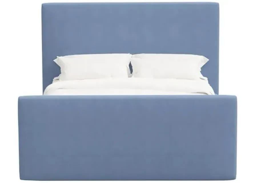 Lenora Platform Bed - Linen - Blue, Upholstered, Comfortable & Durable