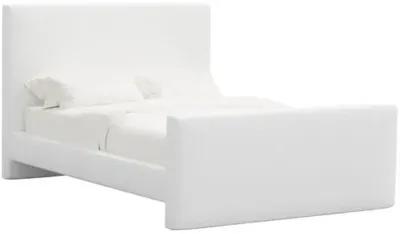 Lenora Platform Bed - Linen - White, Upholstered, Comfortable & Durable