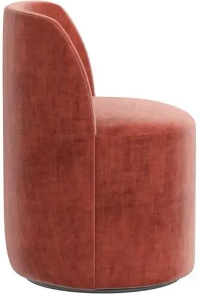 Cora Dining Swivel Chair - Velvet - Handcrafted