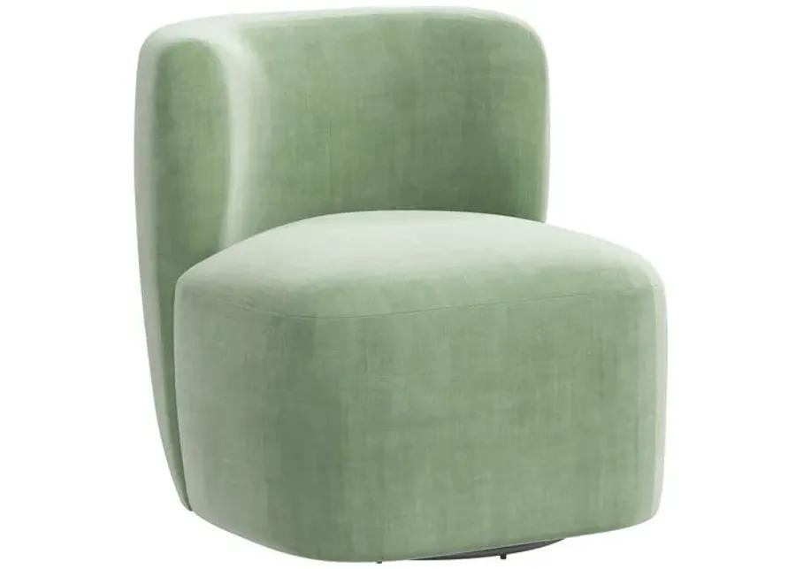 Kinsley Swivel Chair - Velvet - Handcrafted