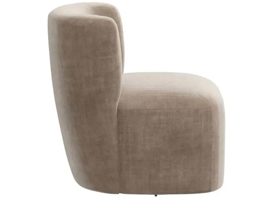 Kinsley Swivel Chair - Velvet - Handcrafted